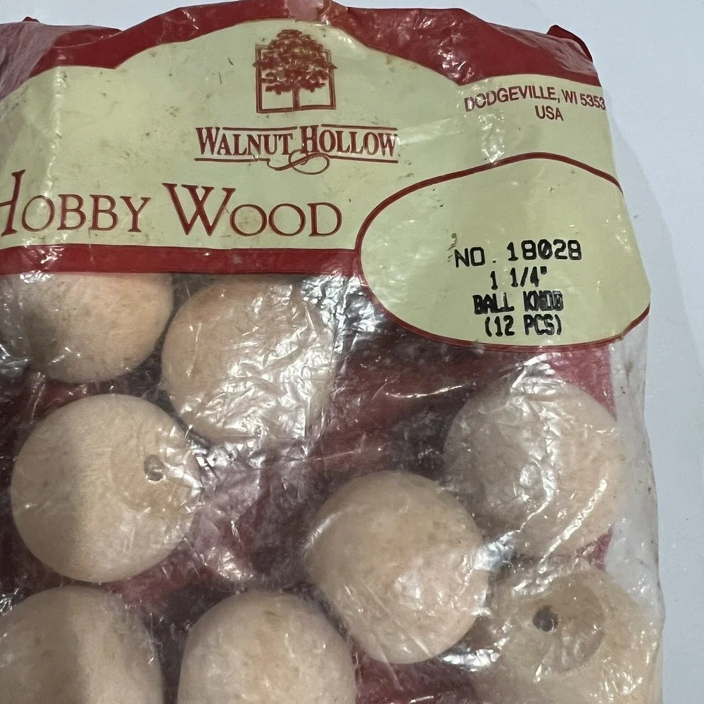 Walnut Hollow Creative Wood Craft Supplies Lot: Balls, Beads, Stars, Knobs - 4‎